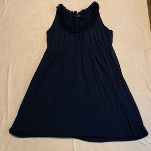 Navy Ruffle Tank Dress